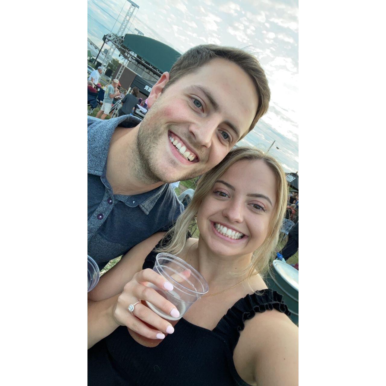 A date night to listen to live music at a brewery! August 2022