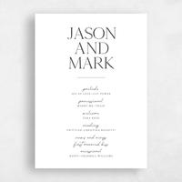 White Wedding Program - Celeste