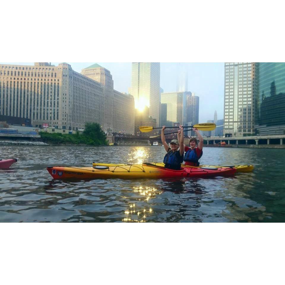 Post graduation kayaking in the Chicago River in 2015!