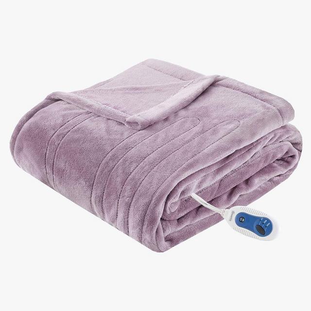 BeautyrestÂ® Heated Plush Throw, Lavender, 60" x 70"