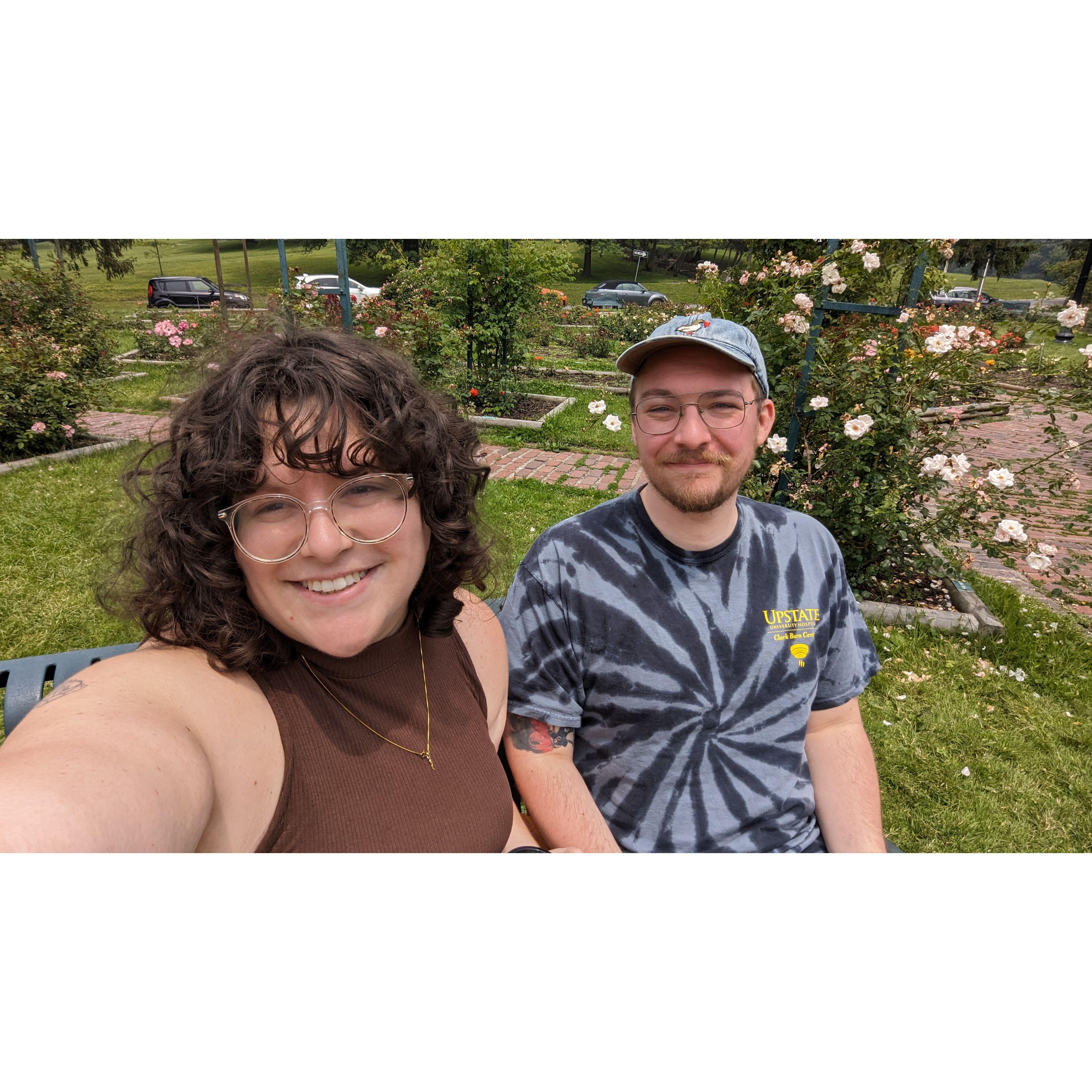 lunch date at the Rose Garden in Syracuse