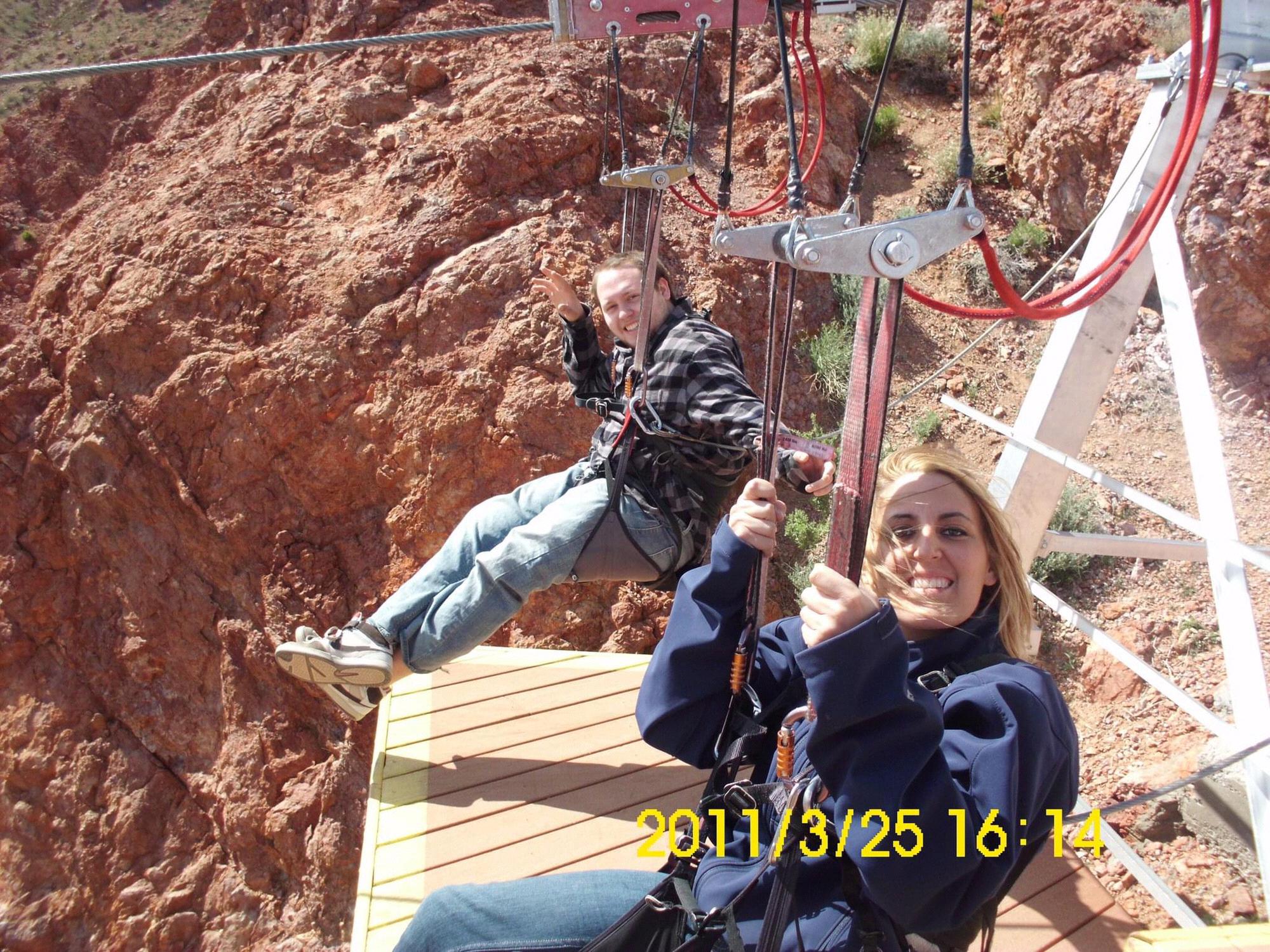 Zip-ling in the mountains in Nevada. Such a thrill!!!