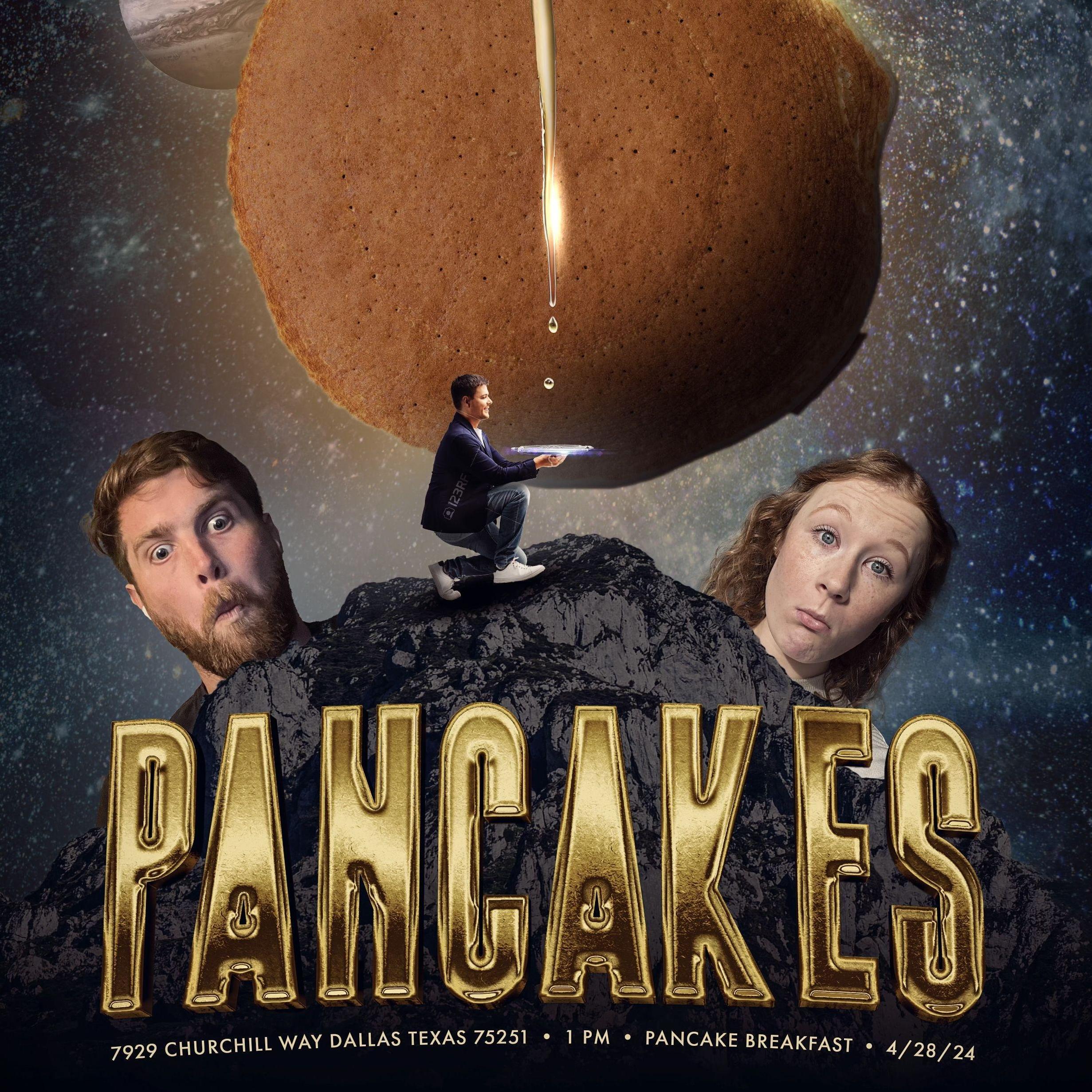 We hosted a pancake breakfast at Travis's apartment very early on