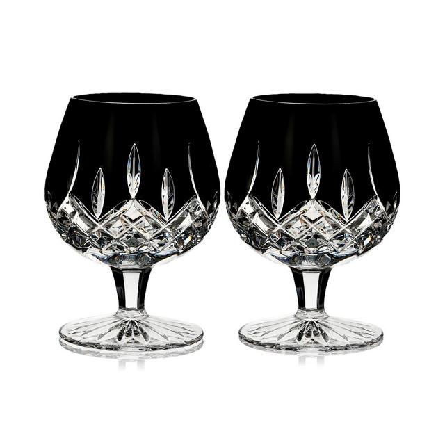 Waterford Lismore Black Brandy Glass Pair