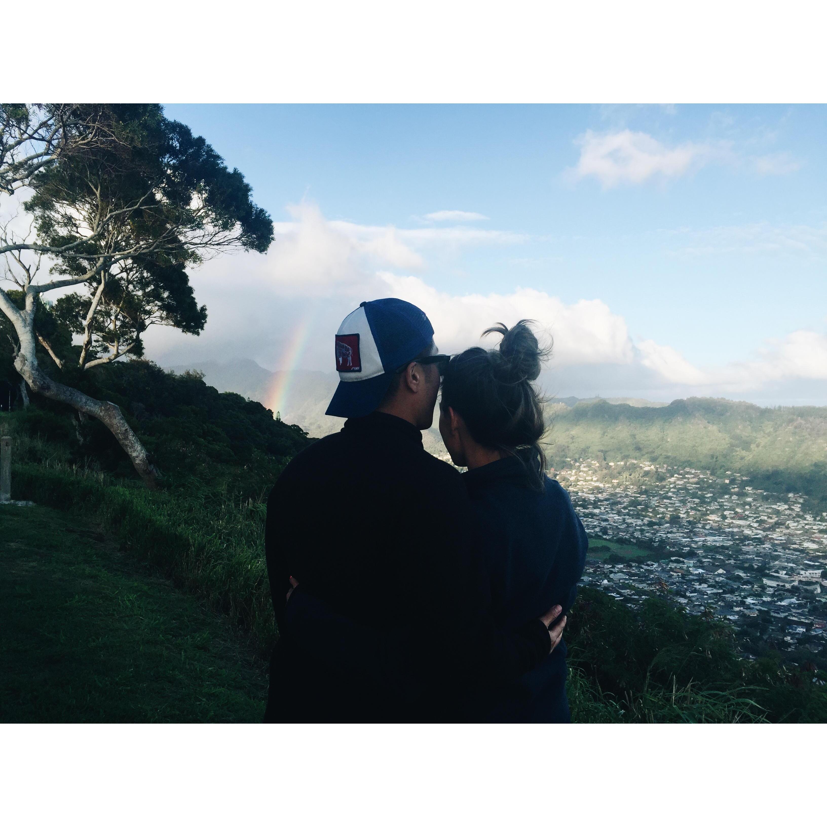 Sweet whispers on top of a mountain in Hawaii