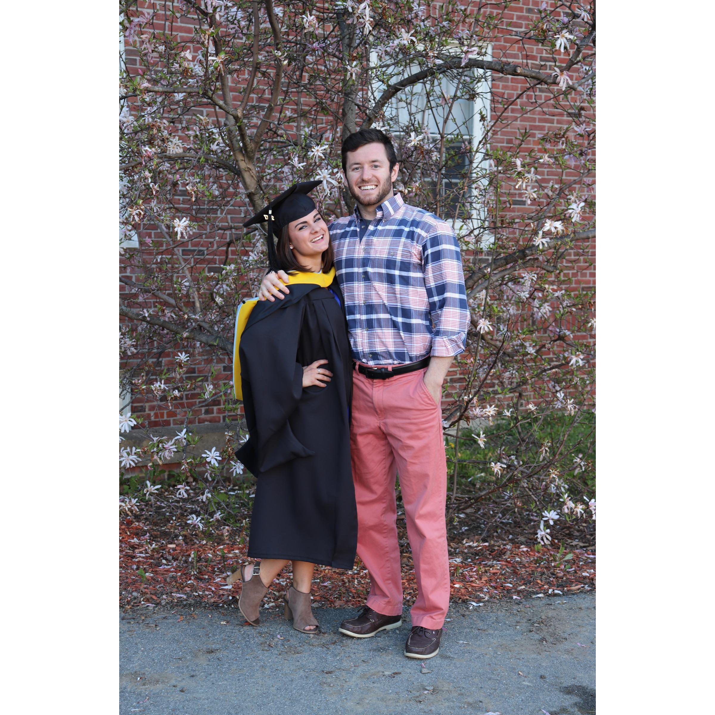 Cam supporting me as I graduated Graduate School from The University of Maine.