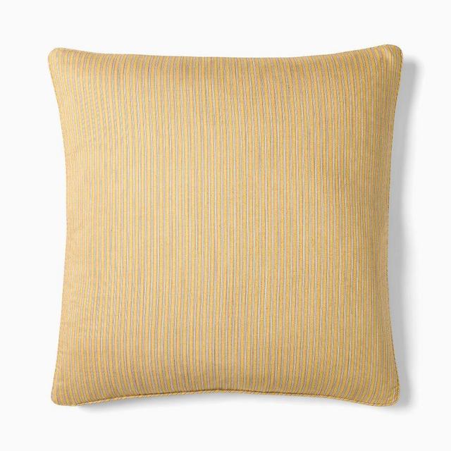 Pierce & Ward Mini Stripe Pillow Cover, 24x24, Honey Mustard
