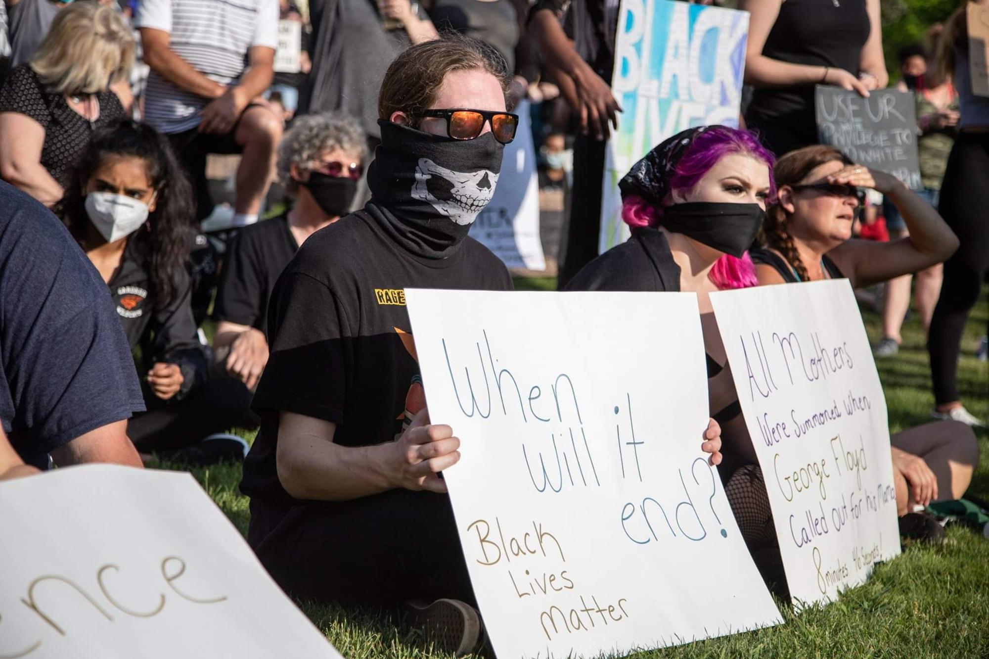 Christian and Rebecca at a BLM protest