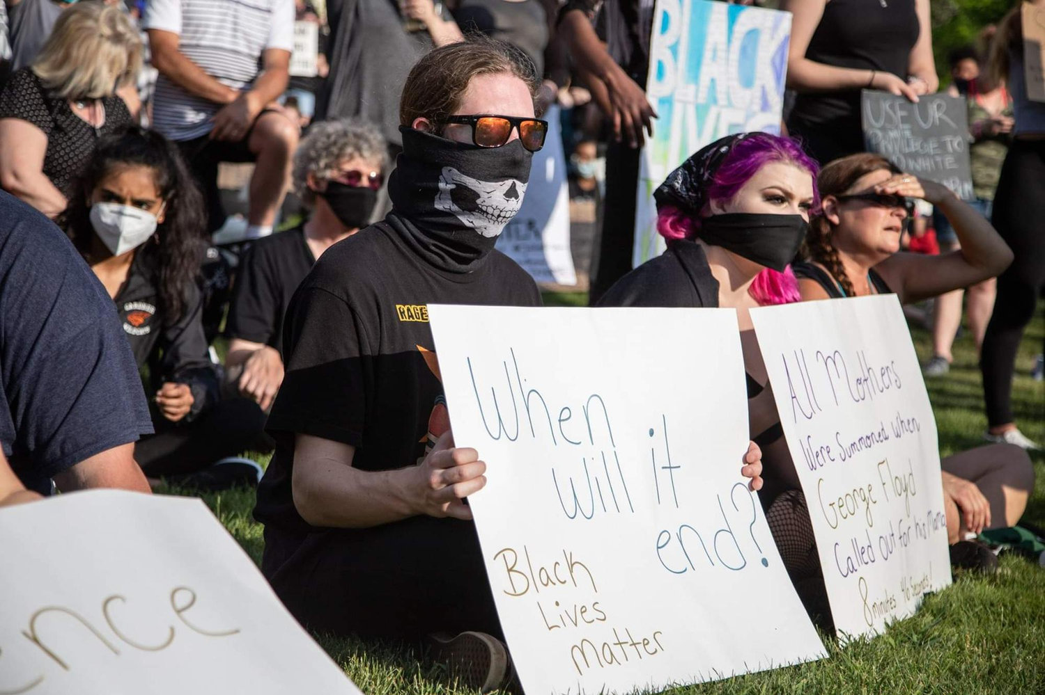 Christian and Rebecca at a BLM protest