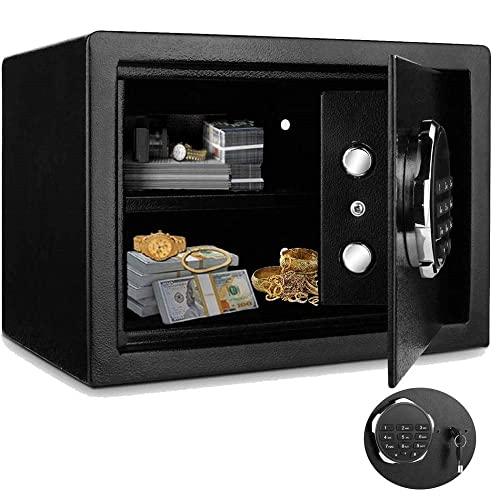 Safe Box, Wesoky Fireproof Lock Box Security Safe, Home LCD Digital Safe Box for Passports Money Cash Jewelry Storage - 0.57 Cubic Feet Cabinet Safe