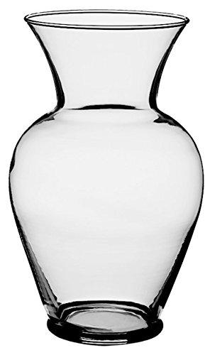 Floral Supply Online 8 3/4" Clear Spring Garden Vase - Decorative Glass Flower Vase for Floral Arrangements, Weddings, Home Decor or Office.