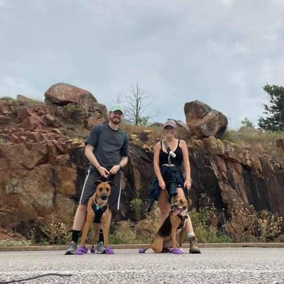 Idabel & Guthrie's first long car ride and mountain hike!