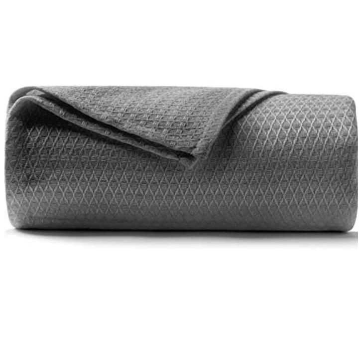 Dark Grey Bamboo Cooling Blanket, 79x91 inches