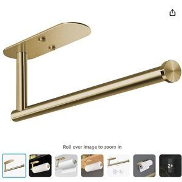 Self Adhesive Paper Towel Holder, Gold