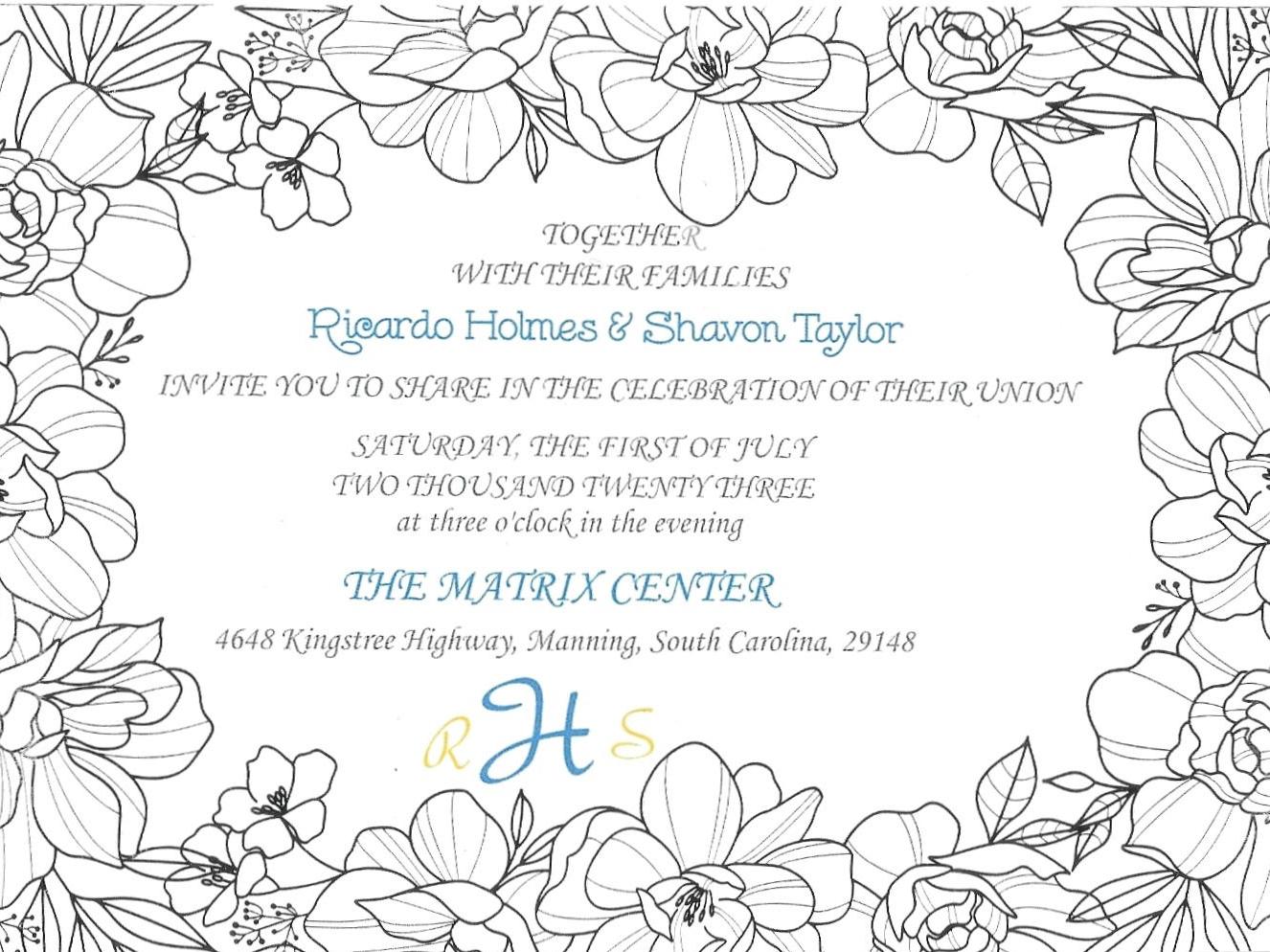 Shavon Taylor And Ricardo Holmess Wedding Website 8132