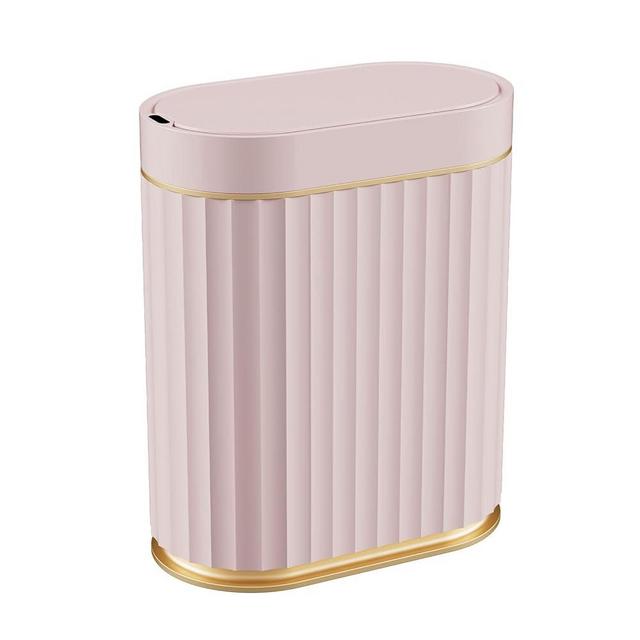 ELPHECO Sensor Trash Can 2 Gallon Waterproof Motion Sensor Trash Can, Automatic Bathroom Trash Bin, Slim Garbage Can (Pink, 2 Gallon)