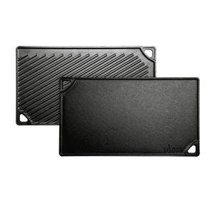 Lodge LDP3 Cast Iron Rectangular Reversible Grill/Griddle, 9.5-inch x 16.75-inch, Black
