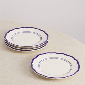 Jane Set-Of-Four Hand-Painted Ceramic Side Plates