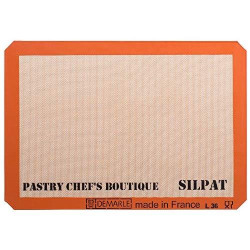 Sasa Demarle Silpat Premium Non-Stick Silicone Baking Mat, Big Sheet Pan Size (2/3 Sheet Pan) for a 15’’x 21’’ Sheet Pan - 13.58’’x 19.5’’ - by Pastry Chef's Boutique