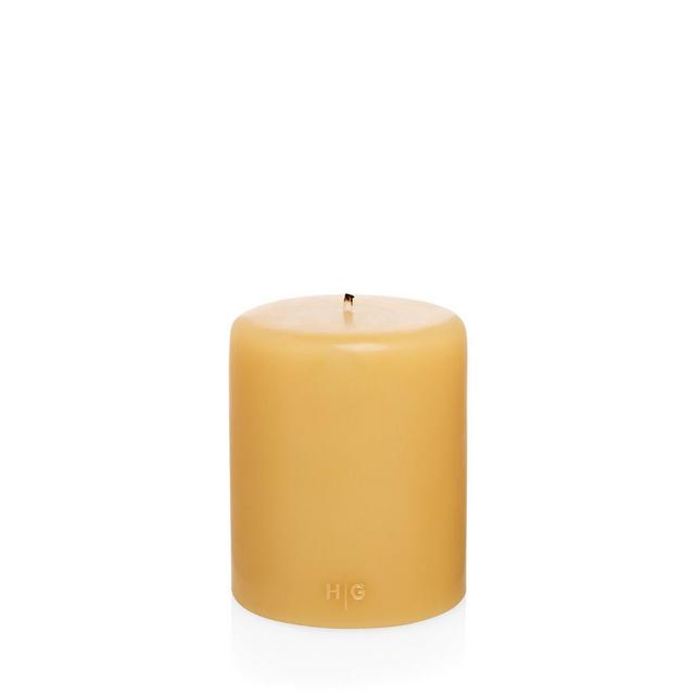 Amber Unscented Pillar Candle, 5"x6"