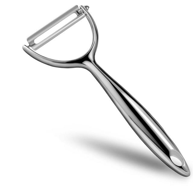 LIIGEMI Effortless Y Peeler with Sharp Stainless Steel Blades for Apples, Cucumbers - Ergonomic Handle for Easy Potato Eye removal, Perfect for Cooking Enthusiasts and Kitchen Novices（silvery）