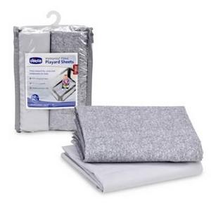 Chicco® 2-Pack Genesis Playard Sheets in Black/Grey