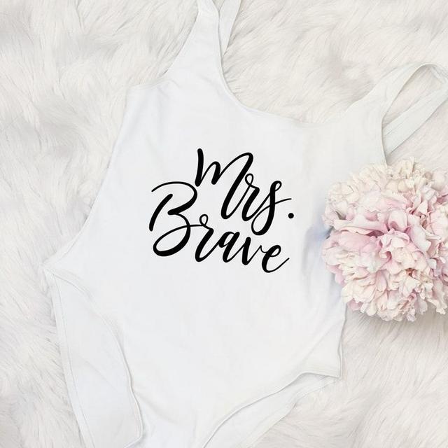 Personalized bride mrs swimsuit- One-Piece future mrs bathing suit- bachelorette party swimwear- custom bathing suit- honeymoon accessories