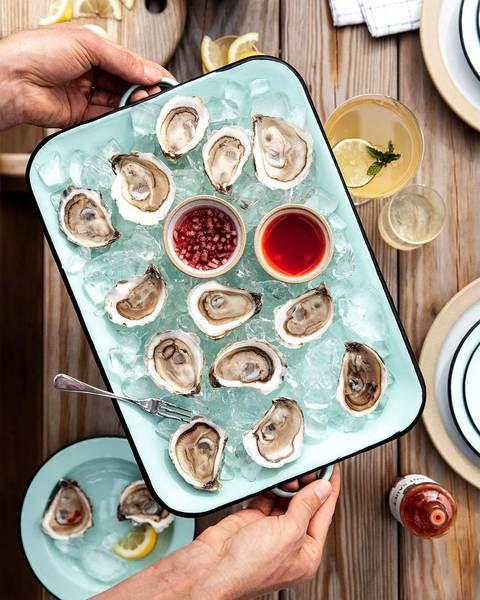 Seafoam Enamel Tray