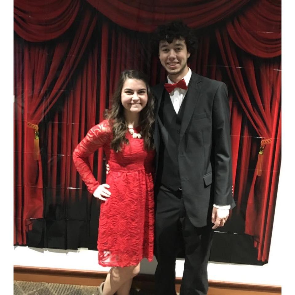 January 15, 2016 - when we first started dating. Here we are at the Blue Band Formal at Penn State.