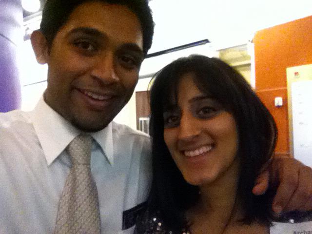 EY's Christmas Party 2011. What a throwback. Archana had long hair, Greg still worked for EY.