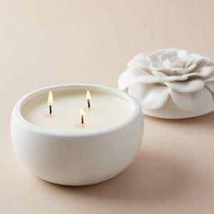 Ceramic Flower Candle