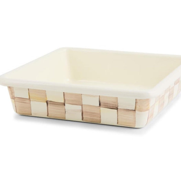 Mocha Check 8" Square Baking Pan