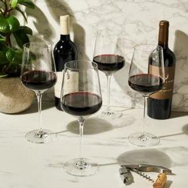 Reserve Inez Crystal Bordeaux Glasses Set of 4