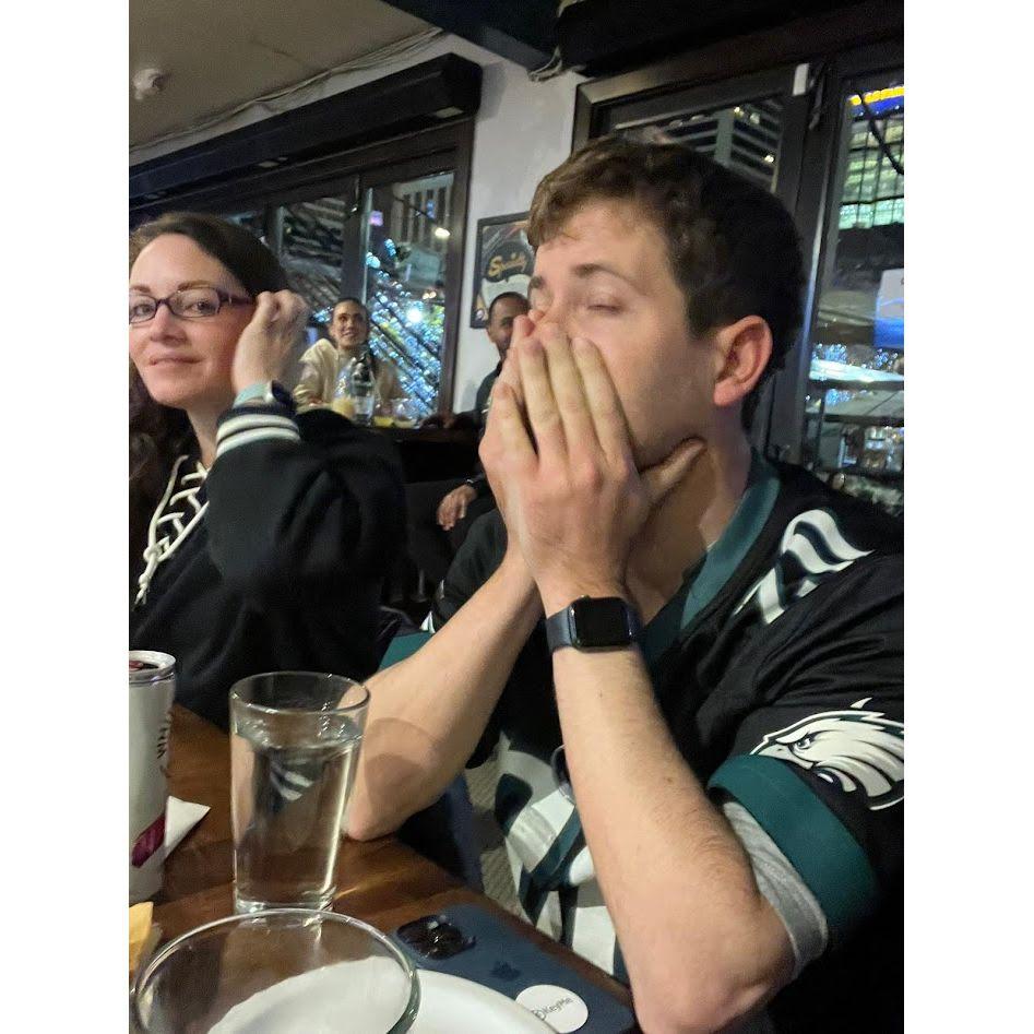 And then later hated watching the Eagles as they failed to win a game after SF