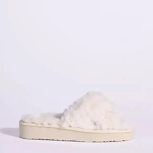 Minnetonka Teddy Crossband Slide Slippers