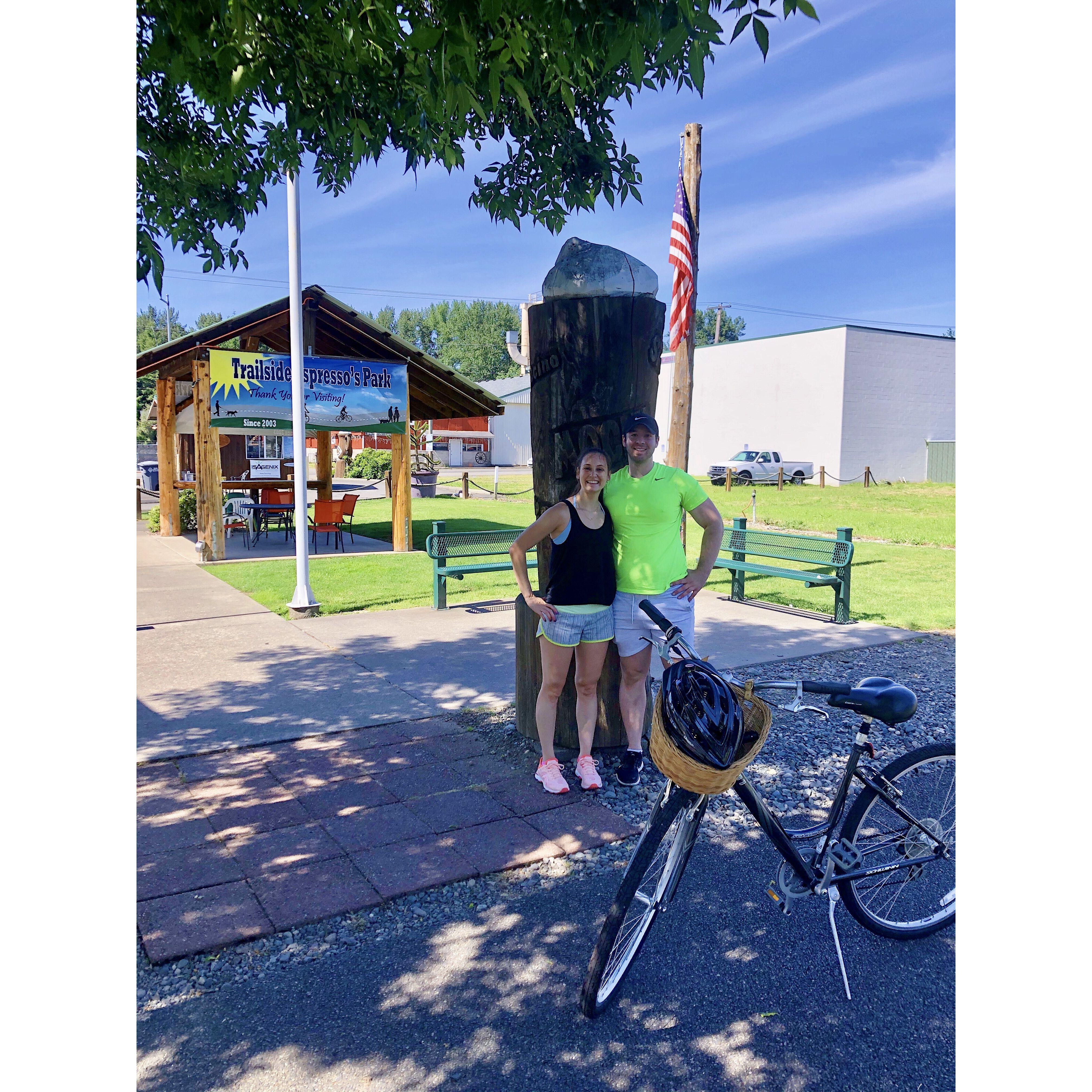 After she never fully learned how to ride a bike, Travis successfully taught Nicolena!