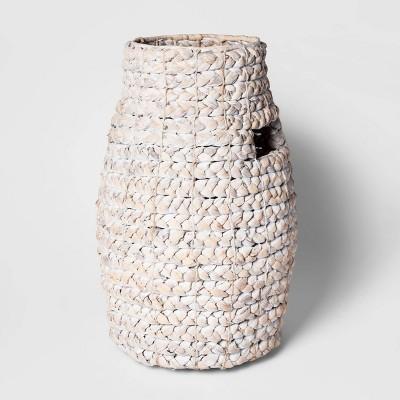 Decorative Braided Tall Basket White 20"x13.3" - Threshold™