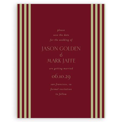 Dark Burgundy, Red Wedding Digital Save the Date - Reinette Classic