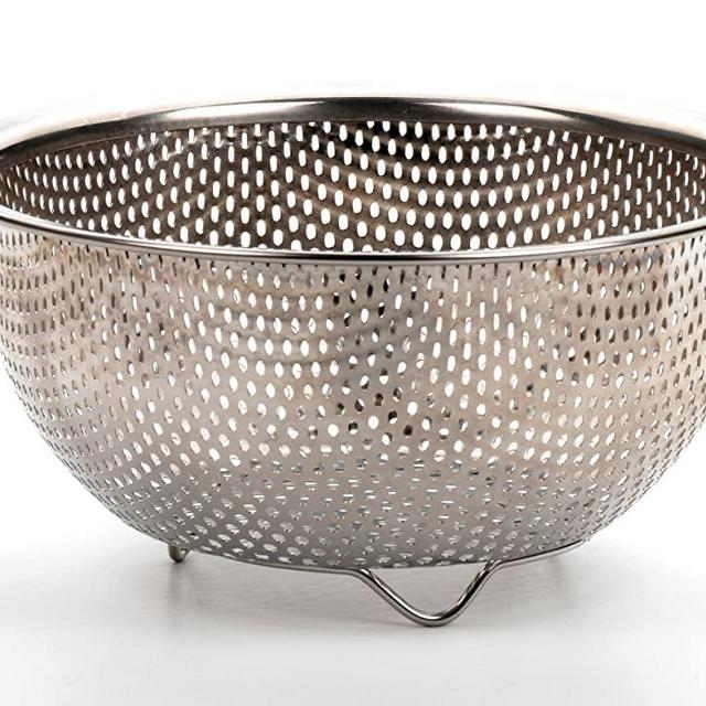 RSVP Endurance Precision Pierced Stainless Steel Berry Colander