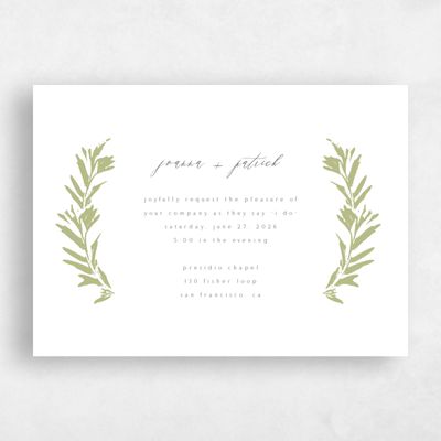 Multi-Colored Wedding Invitation - Callahan Landscape