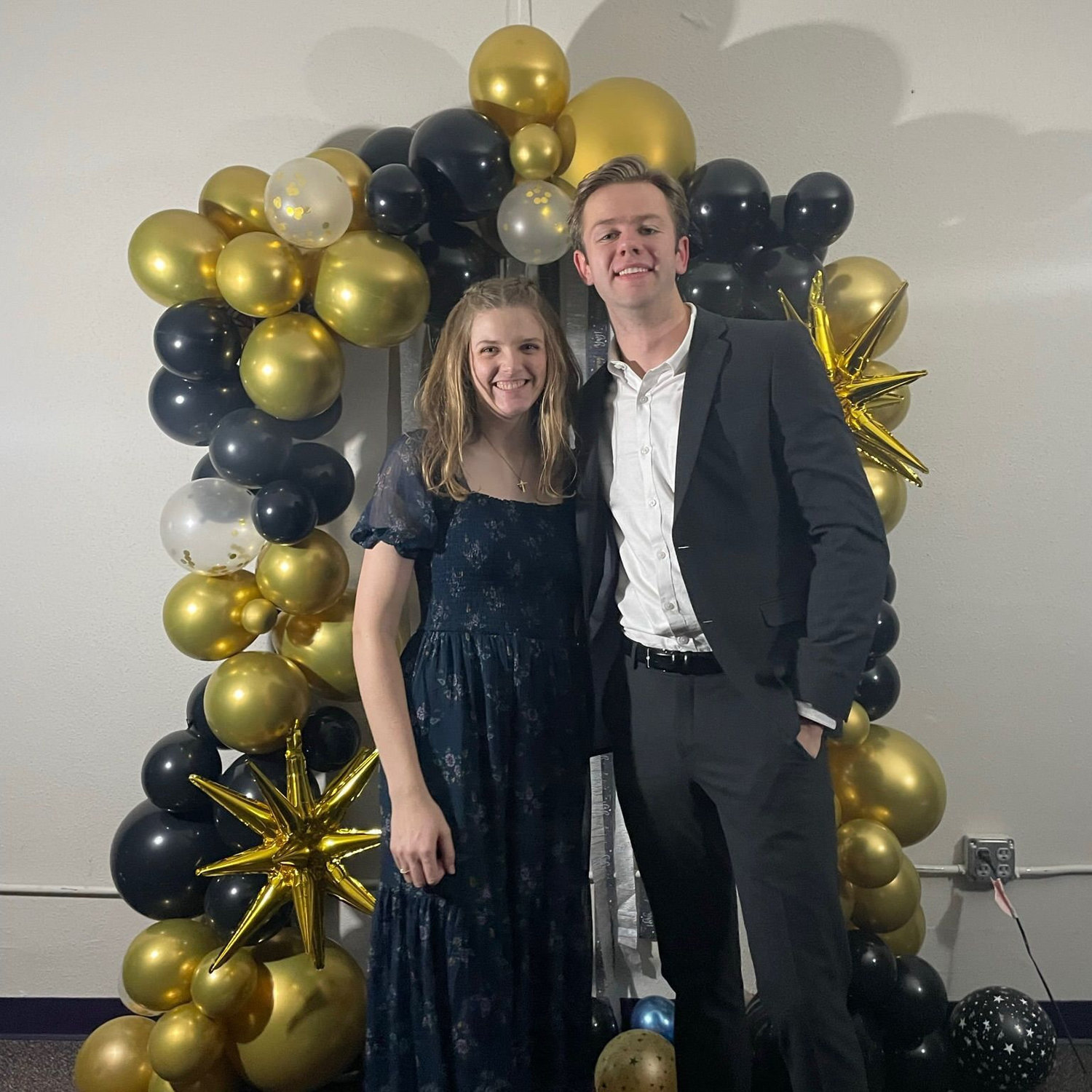 Incognito at the Newmie Winter Formal--at this point in time, they'd gone on one date, but it was all very hush hush!