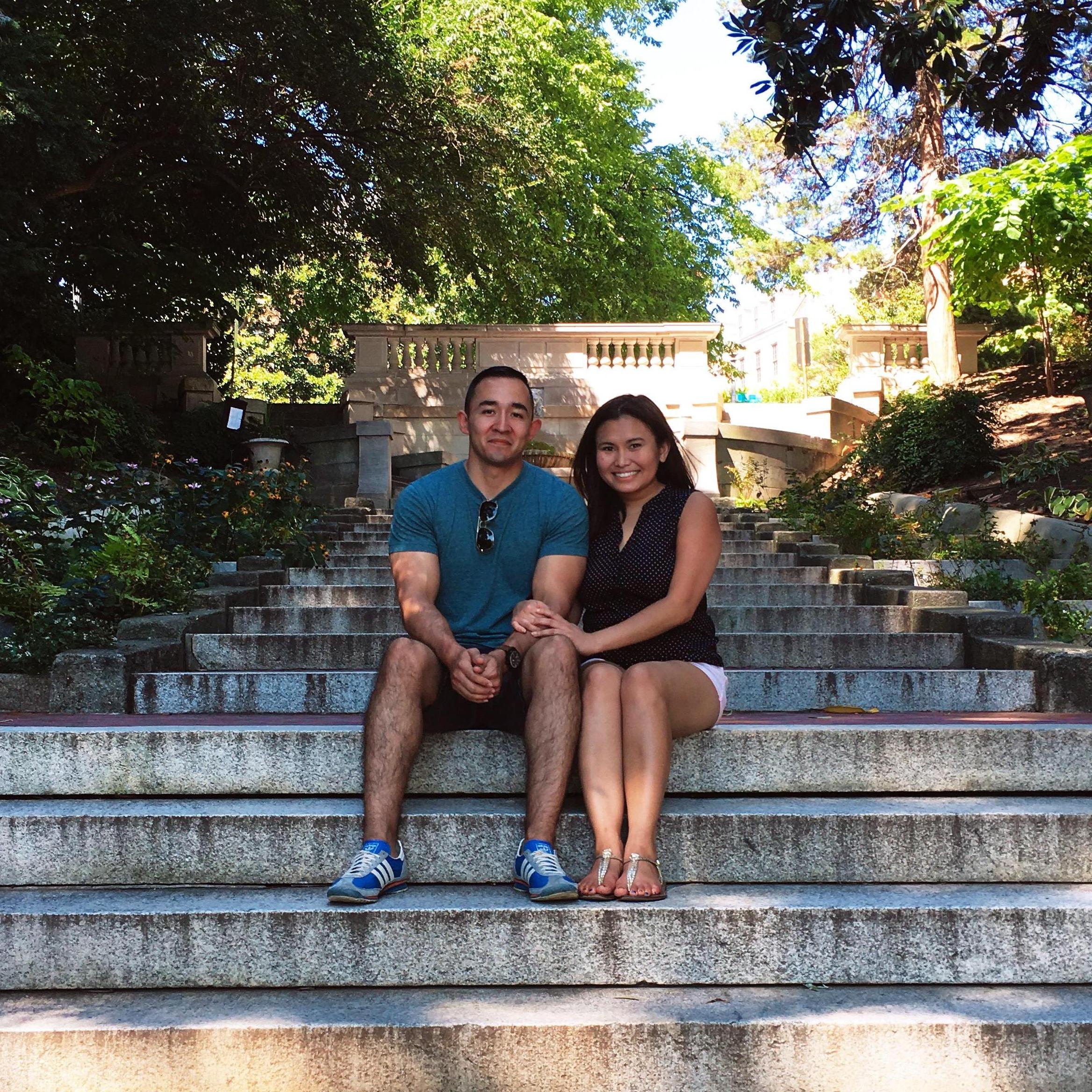 2016 - Sitting on the Spanish Steps in DC