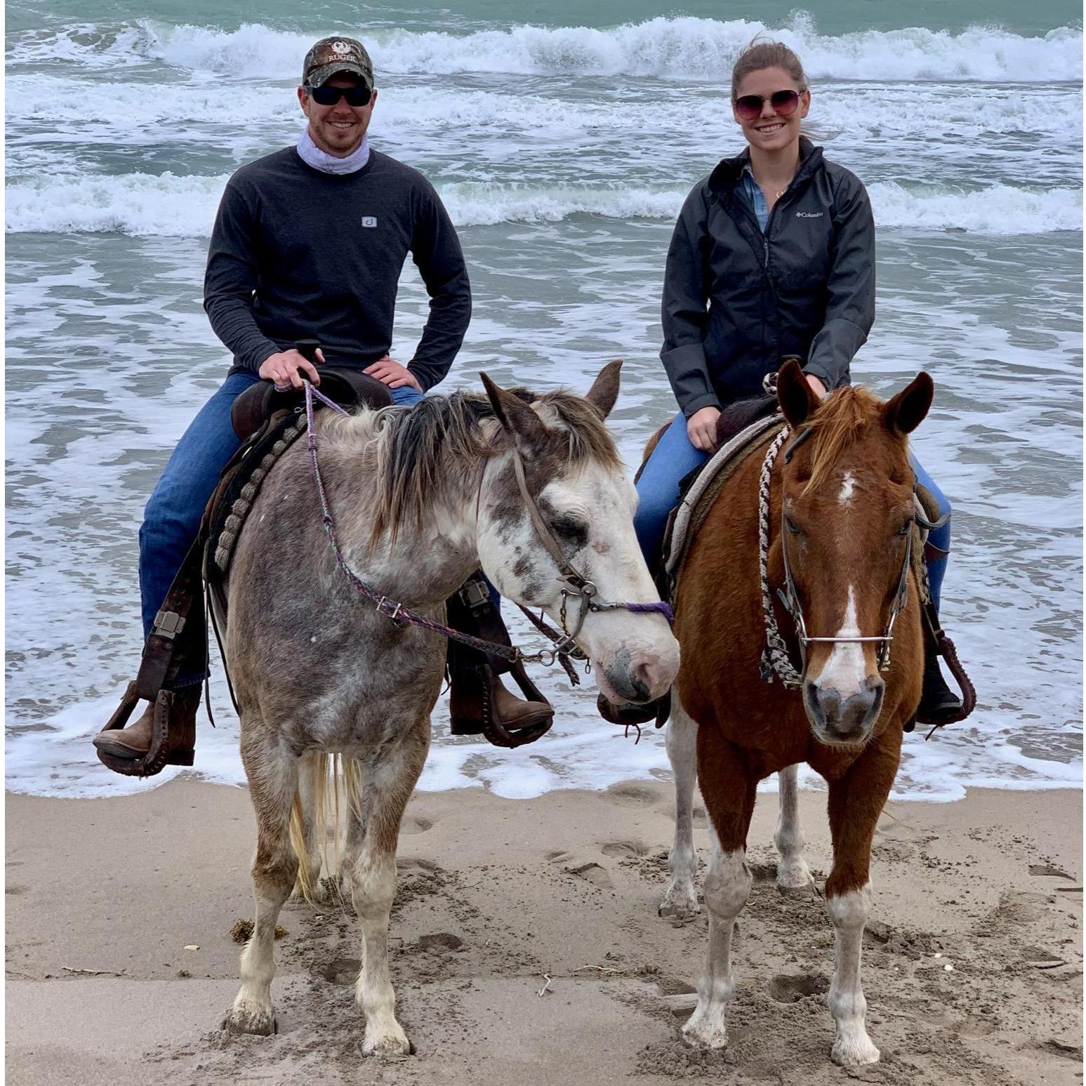 Horseback riding on the beach in Florida