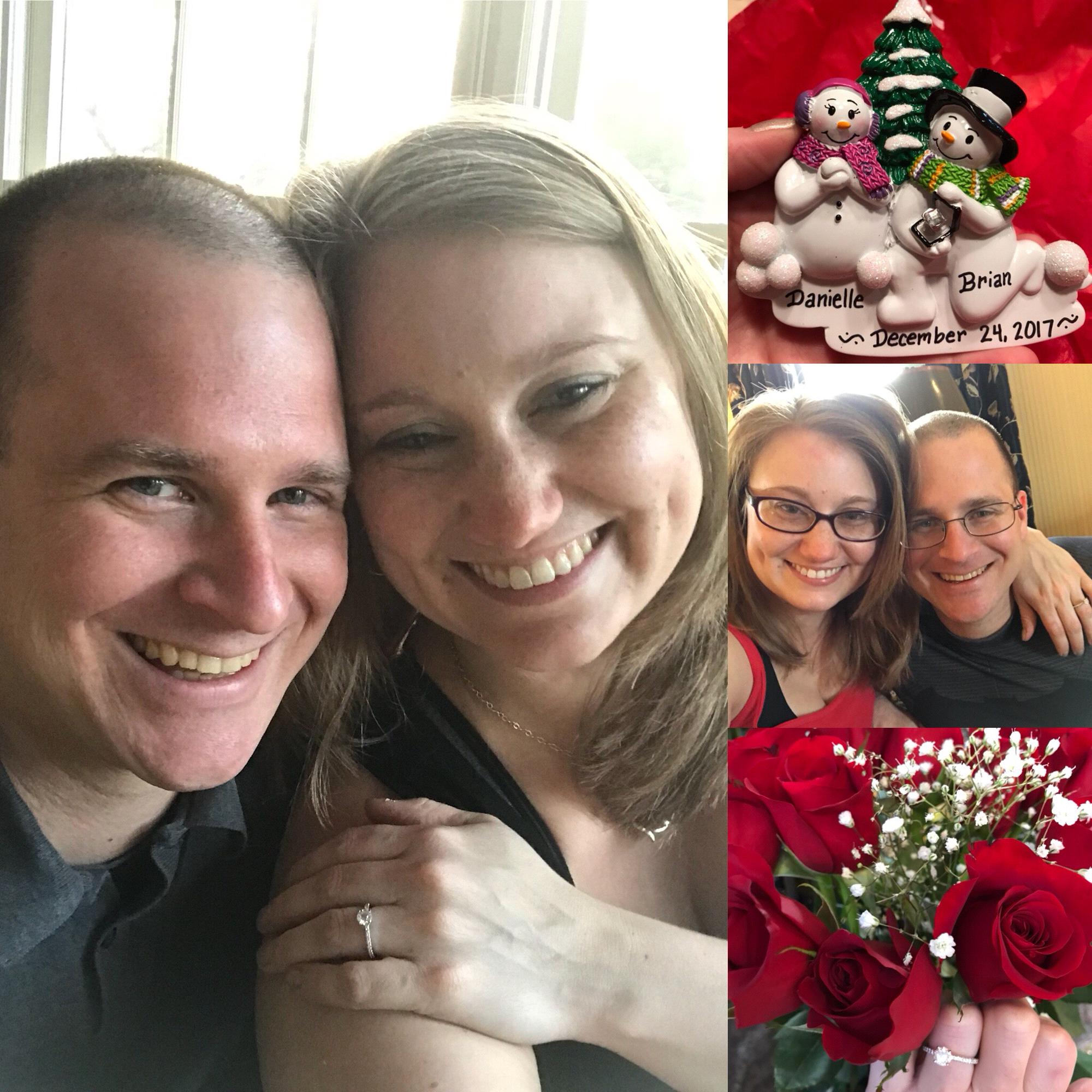 With the help of Danielle's family to throw her off, Brian proposed to Danielle on December 24, 2017. Obviously, she said yes.