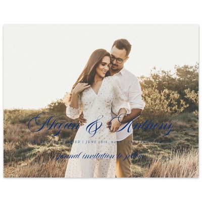 Dark Blue Wedding Digital Save the Date - Jessenia Photo