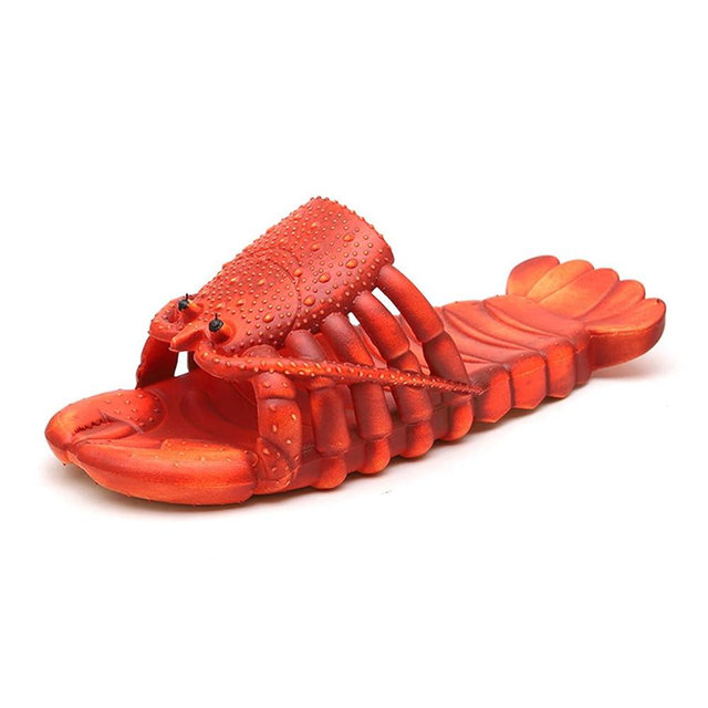 JOYEAR Lobster Flip Flops - Slipper & Slide Pool Beach Shower Shoes in Deep Red