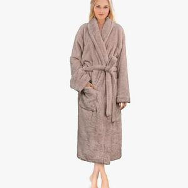 PAVILIA Premium Womens Plush Soft Robe Fluffy, Warm, Fleece Sherpa Shaggy Bathrobe