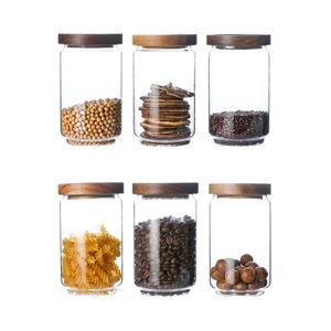 Clear Glass Storage Containers 6 pack, 25 OZ