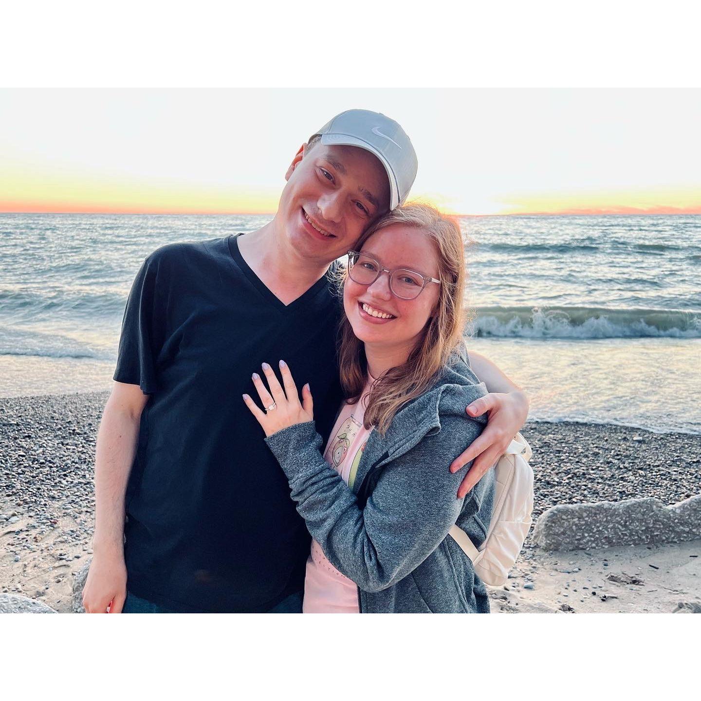 Getting engaged in South Haven, Michigan (July 2022)