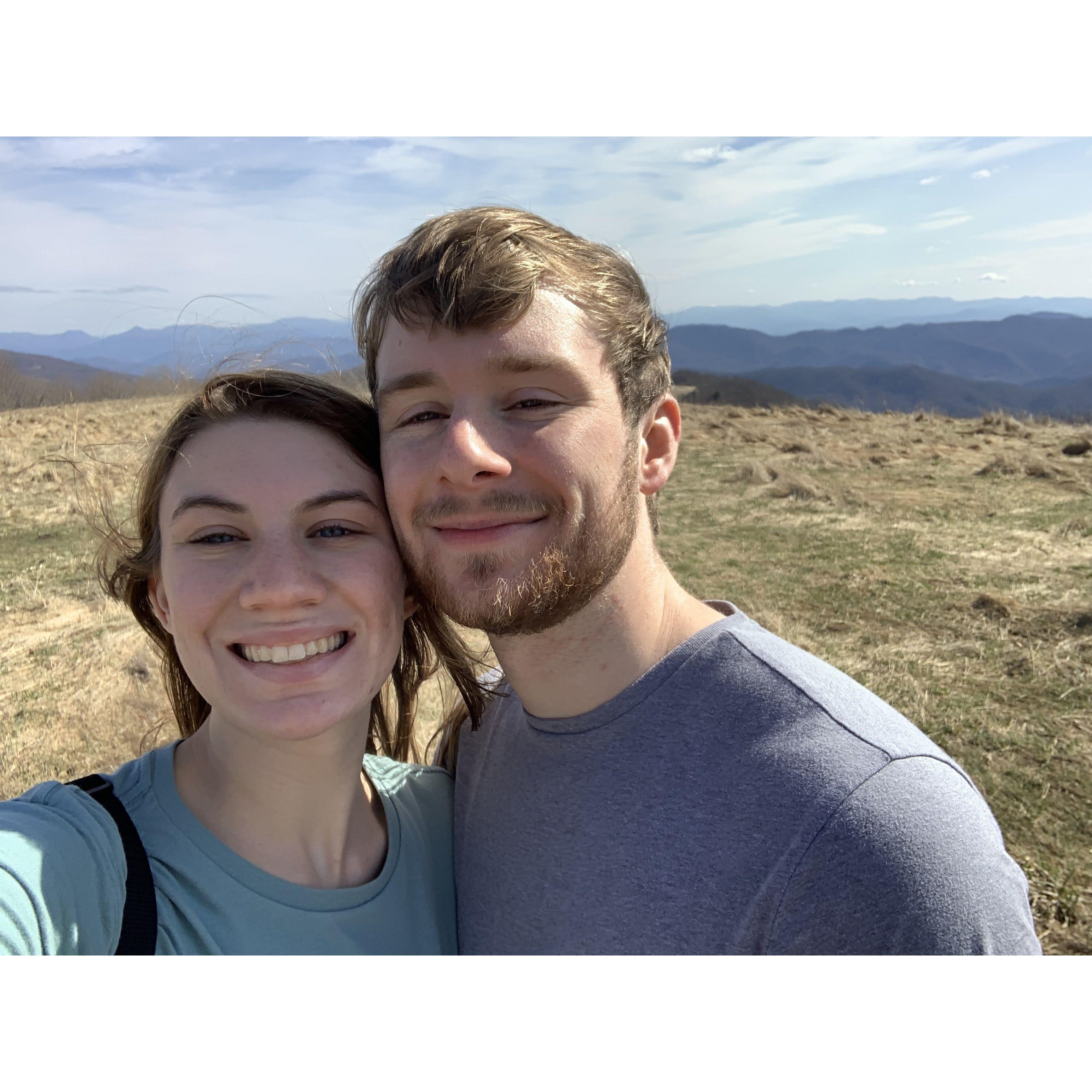 Top of Mountain in NC, magical moment